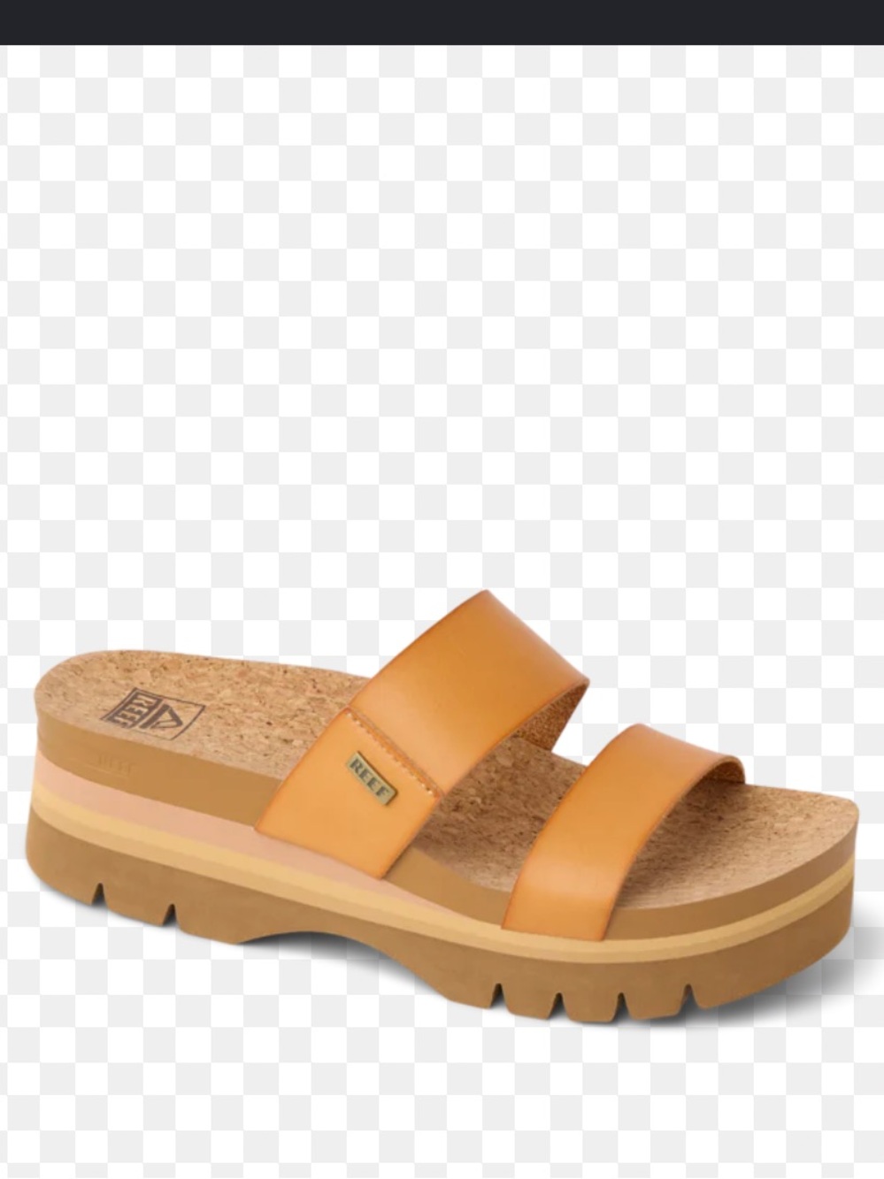 Reef tan vista high platform one strap sandal shoes size 11